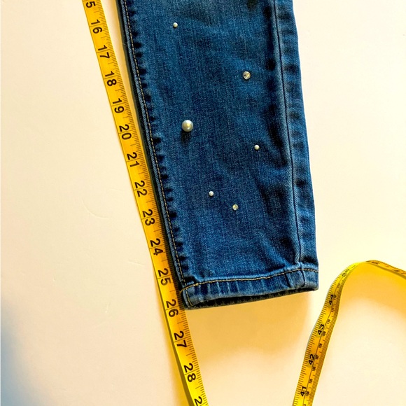 059.A.N.A. Pearl & Rhinestone Denim Blue Jeans - Picture 6 of 6